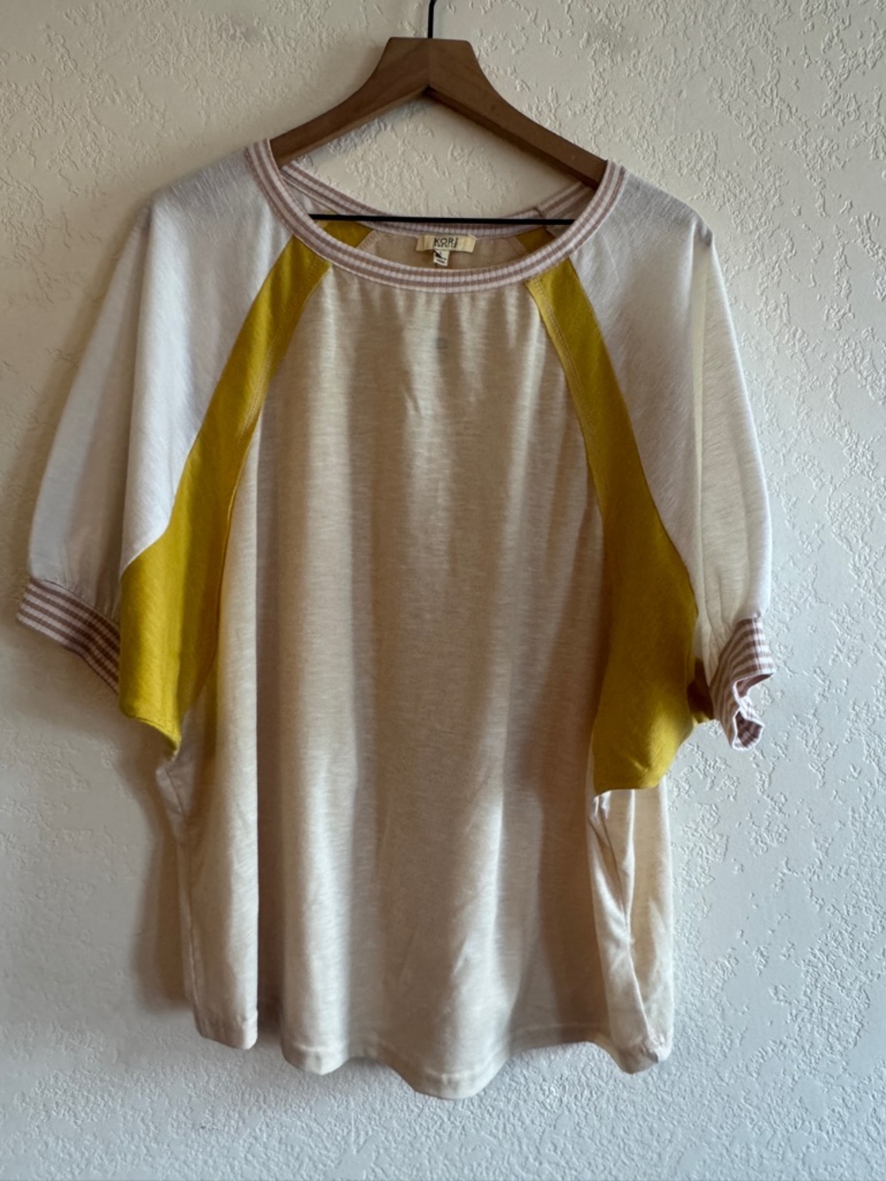 Kori America | yellow boho oversized top | L